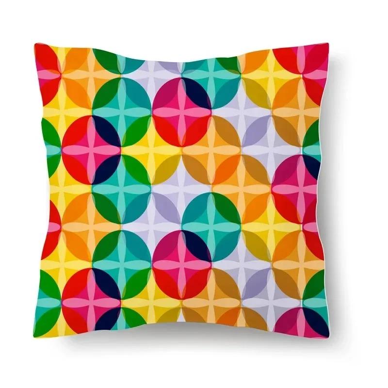 Simple Pattern Decorative Pillowcase Car Sofa Square Cushion Pillowcase