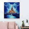 DIY Diamond Painting Round Diamond Mickey and The Castle Full Diamond Mosaic Home Decoration Painting Cross Stitch Kit