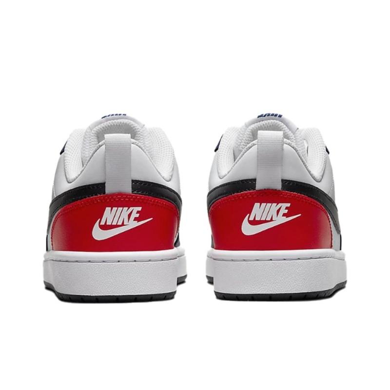 Nike Court Borough Slip Resistant Low top Skateboard Shoes Unisex White Blue Red  Sneakers  KL7446-101