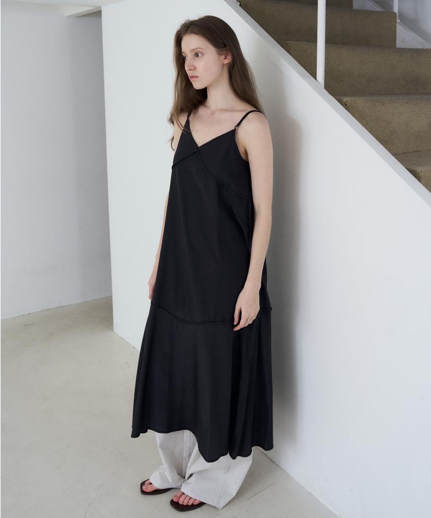 FROMWHERE Glow Layered Dress Black