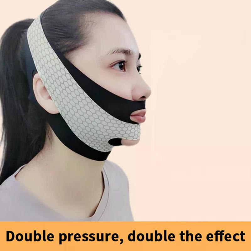 New Design Chin Up Mask V Line Double Layer Shaping Face Masks Slimming Strap Sculpting Sleep Mask Face Lifting Belt