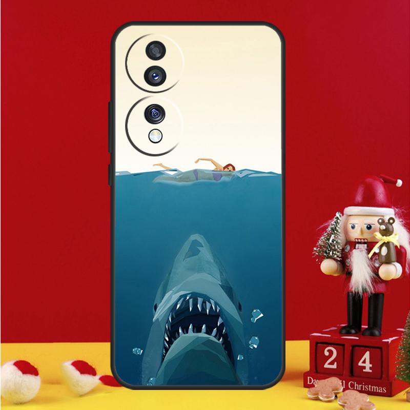 

Cartoon Shark Case For Honor Magic 8 5 6 7 Lite Honor Win X9b X9c X9a X8c X8b 50 70 90 200 400 Pro Cover Honor Magic8 Pro