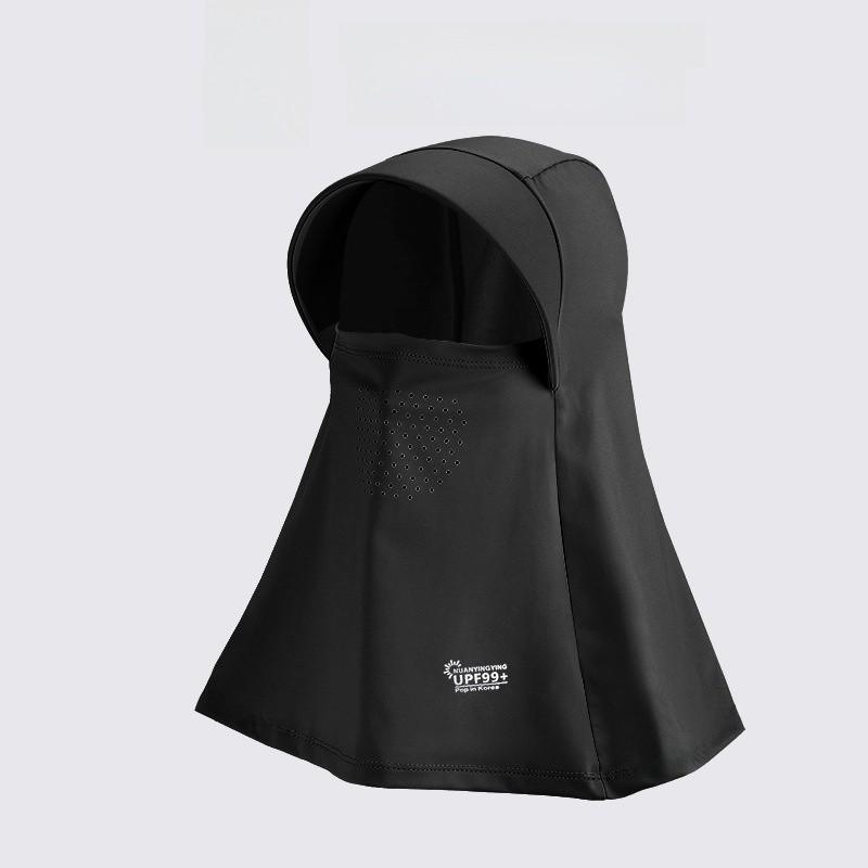 

Літній капелюх з льодяного шовку з захистом від УФ та захистом шиї для їзди на велосипеді на відкритому повітрі та захисту від сонця чорний