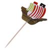 24Pcs Cake Toppers Pirate Theme Fruit Picks Insert Card Halloween Party Decor