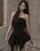 Kakipointeu Nua Mini Dress (Black)