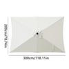2x3 m Rectangular Patio Umbrella Cloth Replacement Canopy Heavy Duty Cantilever Parasol Top Parasol Cloth Replacement
