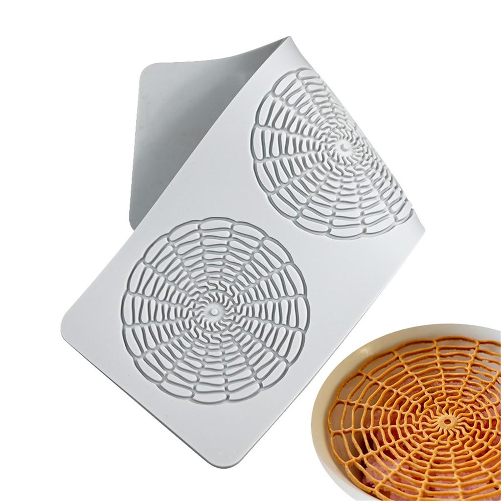 3 dutiny Dutý kulatý Síťový krajkový podložka Fondánový embosér Pečicí dekorační forma Dortový fondánová silikonová forma Snadné použití