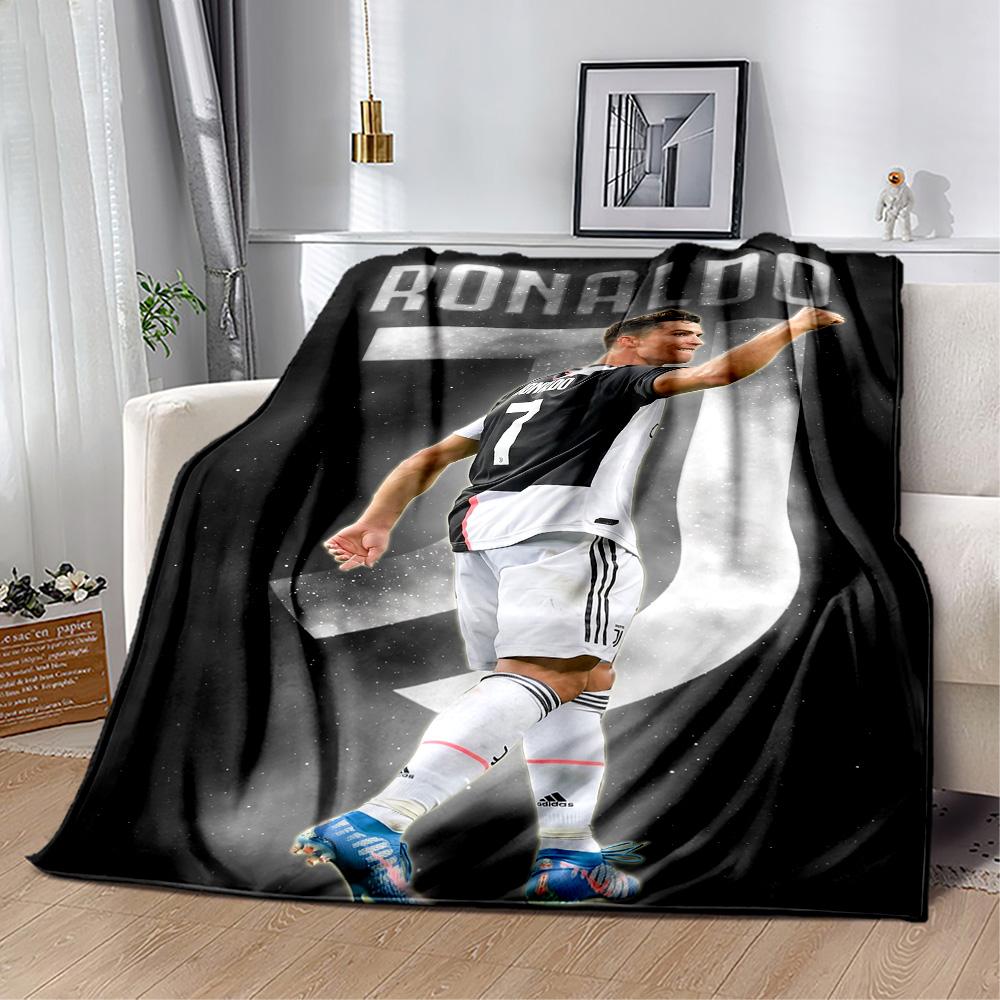 Ronaldo's Legacy Football Blanket Soft Warm Cozy Perfect for Chair Couch Sofa Four Seasons Universal Warmthful Decor