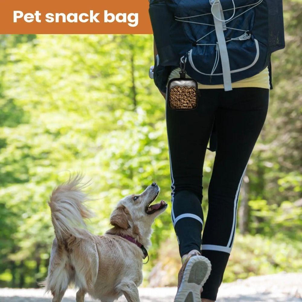 Canvas Pet Training Pouch PVC Snack Pouch Portable Dog Treat Pouch Outdoor Walking
