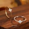 S925 Sterling Silver Four-Leaf Clover Ring - Japanese Light Luxury, Exquisite, Versatile, Stackable Thin Ring for Women