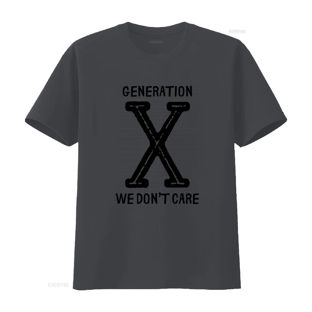 Generation X We Dont Care T Shirt Funny Gen Sarcastic Neglect Retro Vintage Washed Designer Clothes Soft Unisex Casual