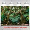 2D Jungle Vines and Leaves Backdrop Tropical Rainforest Photography Background