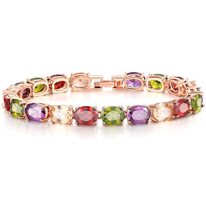 Popular Rose Gold Irregular Design Women's Luxury Bracelet - Colorful European & American Style