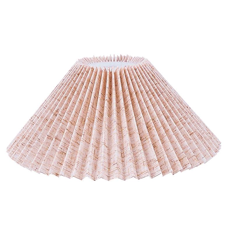 Simple Anti-glare Fabric Lampshade for B&B Hotel Bedside, Fan-shaped Umbrella Design.