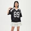 LAP 89 Lace Contrast Boxy T-Shirt Ar1Ct360