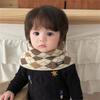 Children's Thick Knit Neck Gaiter Scarf with Ear Loops - Warm, Windproof, and Trendy