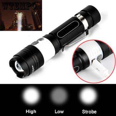 Strong Light T6 Flashlight Outdoor Aluminum Alloy Telescopic Zoom USB Flashlight LED Rechargeable Flashlights