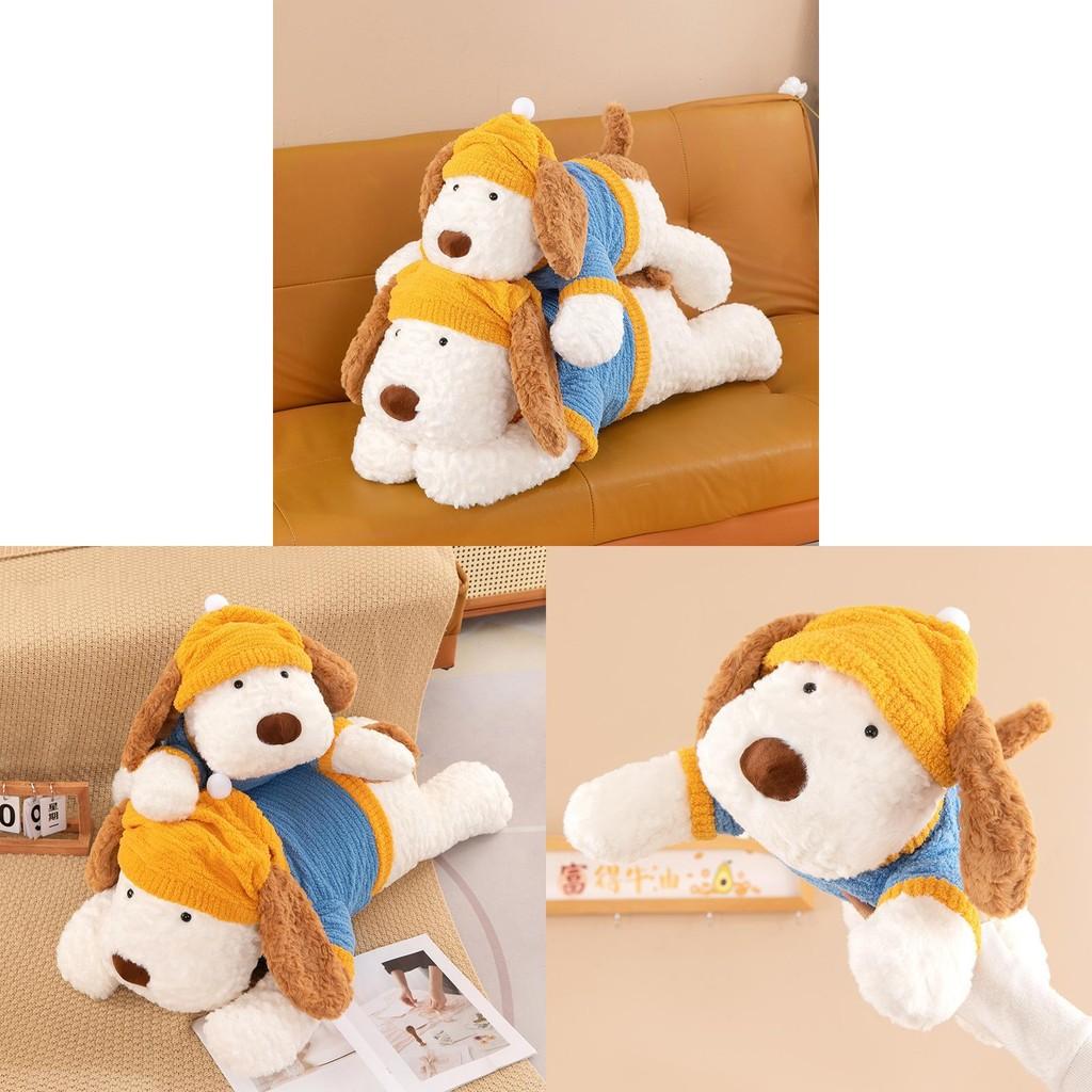 Lying Dressing Down Dog Plush Toys Stuffed Dolls Sleeping Companions Pillows