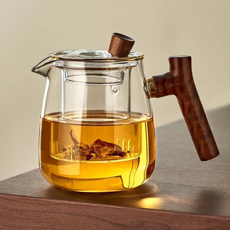 Thickened Glass Teapot Set with High-Temperature Resistant Infuser for Flower Tea