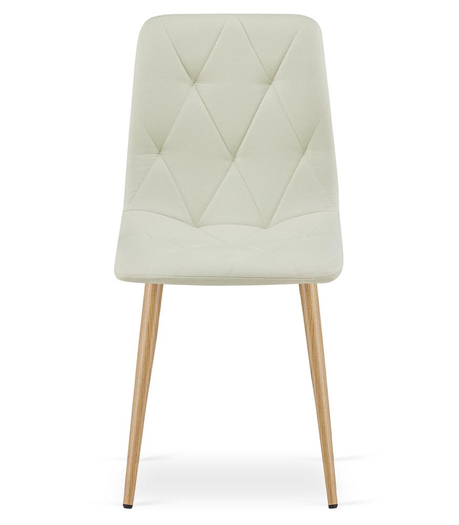 LIBRA chair - beige fabric / wood-colored legs x 2