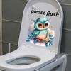 PVC Toilet Sign Sticker Please Flush Bathroom Decals Sea Animal Toilet Sticker  Bathroom