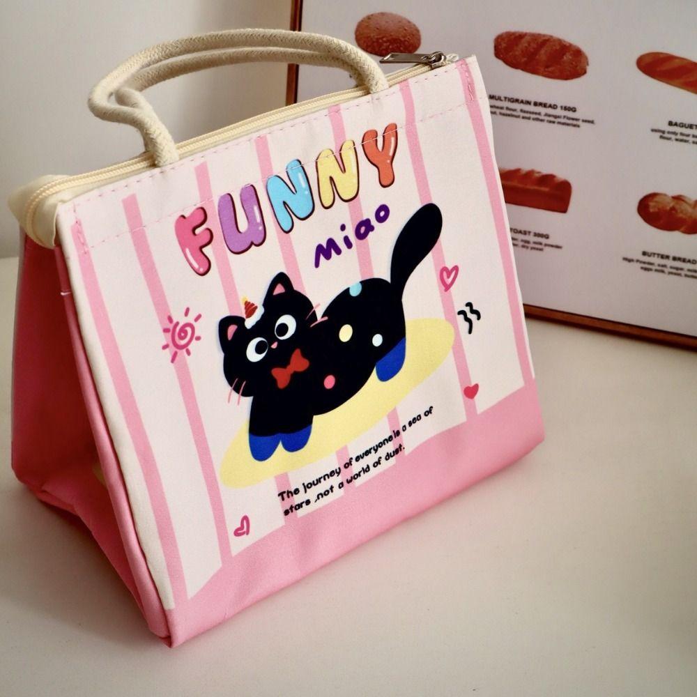 Cartoon Thermal Lunch Bag Waterproof Picnic Handbag Casual Cooler Lunch Bag  Travel