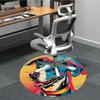 1pc Pitbull Popart Office Round Area Rug, Indoor Mat Suitable ForOffice, Under Office Chairs Bedroom Living Room Home Decor, Room Deco T018
