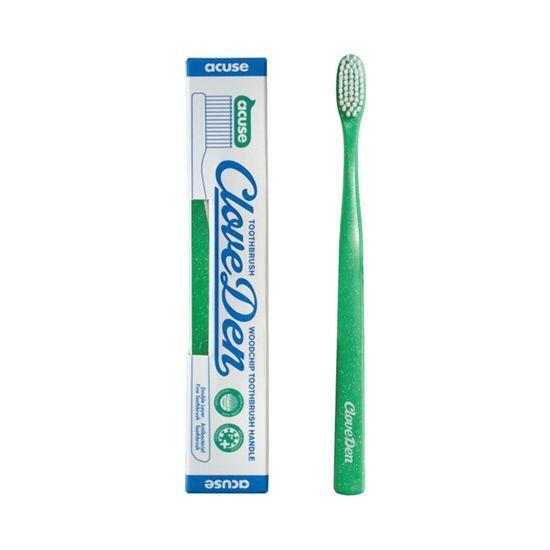 cloveden dual-fine bristles antibacterial toothbrush, choose one of three types (green/blue/white)