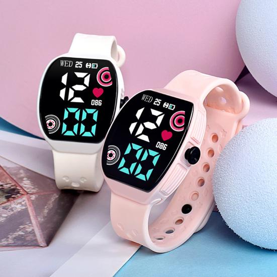 Yousheng Electronic Watch Waterproof Power-saving LED Display Multifunctional Low Consumption Precise Time Lightweight Square Dial Sports Watch for