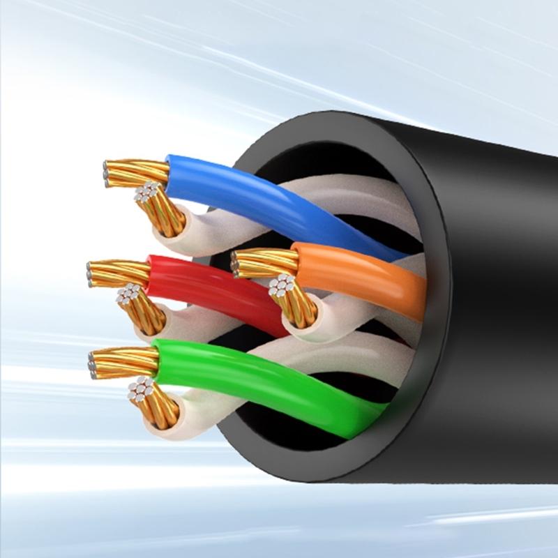 Cat5e Networking Cord with Angled RJ45 Connectors Flexible Cat5e Ethernet Networking Cable for Tight Space Electronics