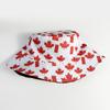Kanadisches Ahornblatt-Print doppelseitiger Fischerhut Herren und Damen Outdoor Sonnenschutz Sonnenhut Beckenhut Neuer Modehut