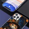 Black Kitten Halloween Pumpkin Cover Phone Case For iPhone 16 17 Air 15 14 Pro Max 16E Phone Case 13 Mini 12 11 7 SE 8 Print Pat