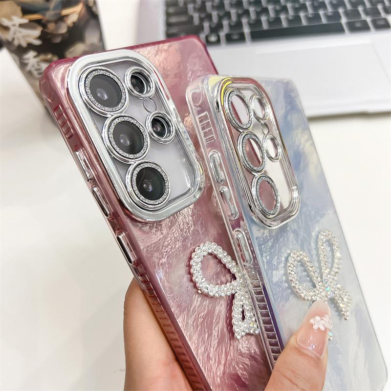 Dreidimensionales Schleifenplattieren Imd Geeignet für Samsung S25 UltraA36A16 Handyhülle mit Armband Objektivfolie S24