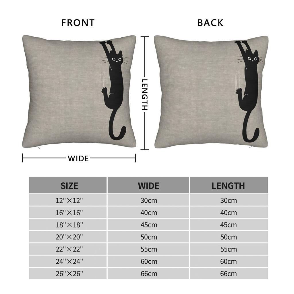 Black Cat Pillow Case Design Pillow Cover For Sofa Bedroom Home Decor Cute Funny Cushion Cover