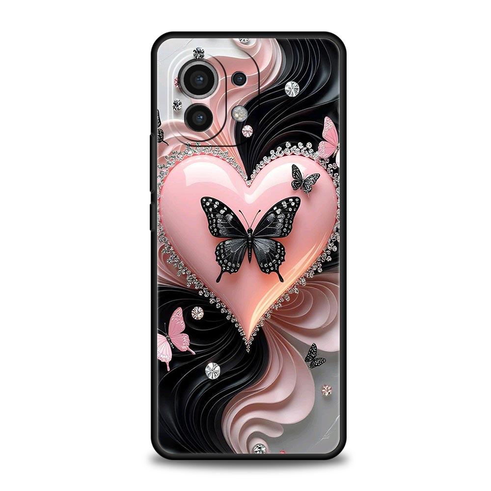 Colored Love Heart Printed Phone Case Cover for Xiaomi Mi 17 15 14 13 12 11 Ultra 15T 14T 13T 12T 11T Pro Lite 5G Soft TPU Shell