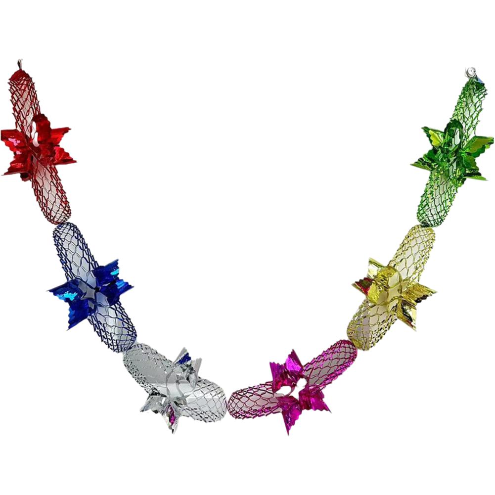 50-1pcs Christmas Foil Garland Festival Hanging Tinsel Metalic Foil Garlands Xmas Party Decor Home Decoration Party Supplies