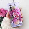 For Cover Oppo Reno12 Pro CPH2629 / Reno 12 5G CPH2625 Phone Case Colorful Flower Butterfly Lxuru Women Fashion Soft Siliocne