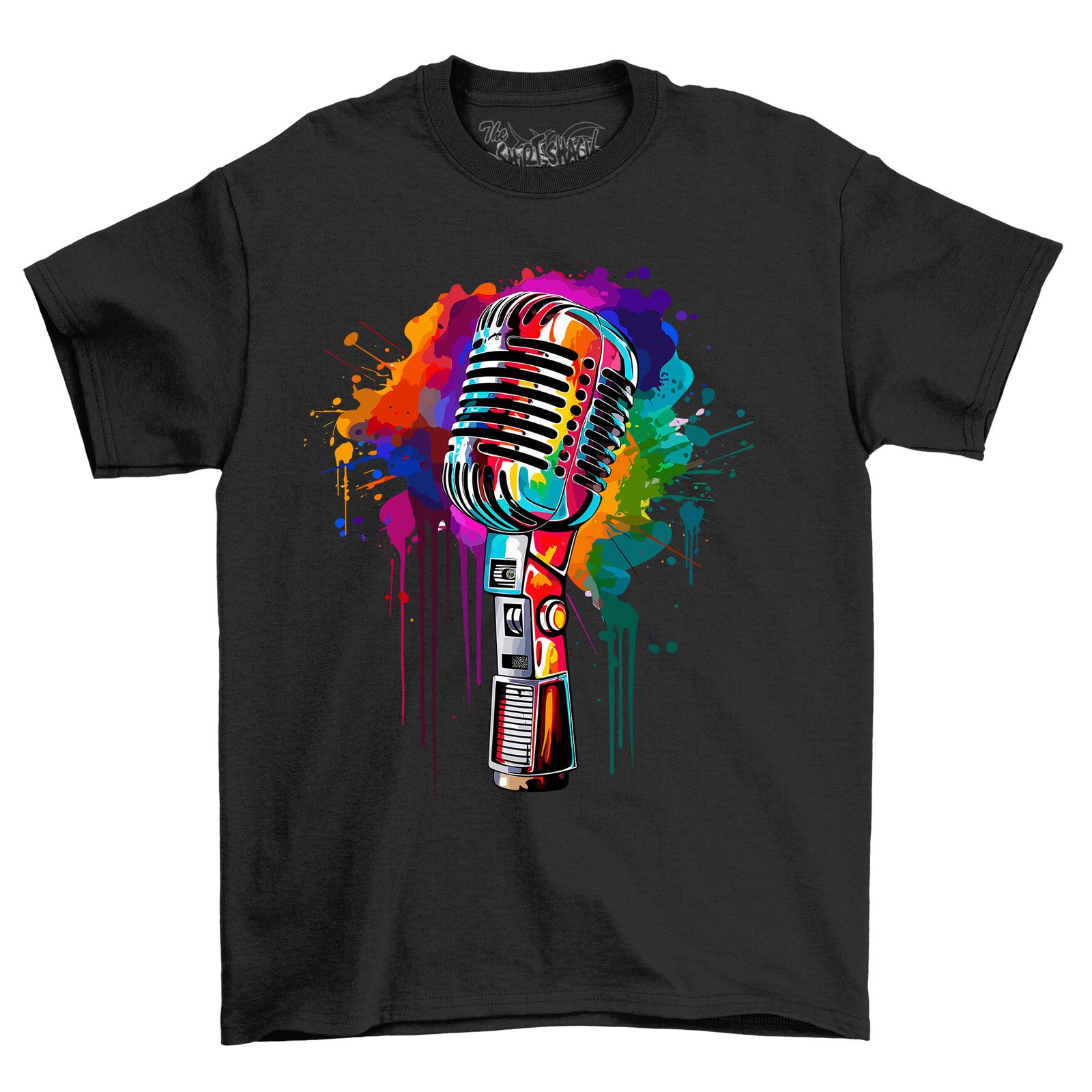 

Music Mic Paint Drip Design T-Shirt Mens Womens Tees Top - Sing with Style! Funny T-Shirt Mens Womens Tees Top, Unisex Pri M