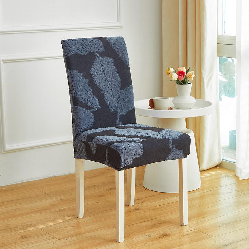 Three-dimensional Leaf All-inclusive Chair Cover All-season Non-slip Backrest Cushion Integrated Stool Cover Dining Chair Cover 1PC