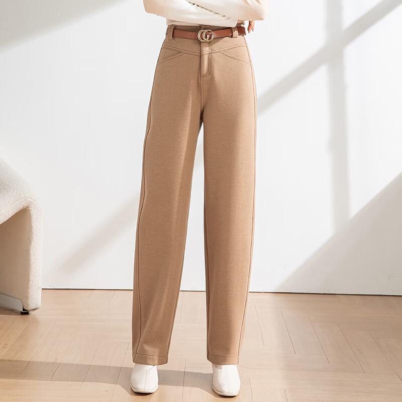 Fanzhen Women's High-Waist Wool Blend Harem Pants