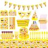 Spot Smiley Face Emoji Disposable Party Decorations Popcorn Box Invitation Card Gift Bag Mask