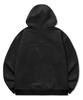 Trillion Leather Patch Suede Work Zip-Up Hoodie_Black