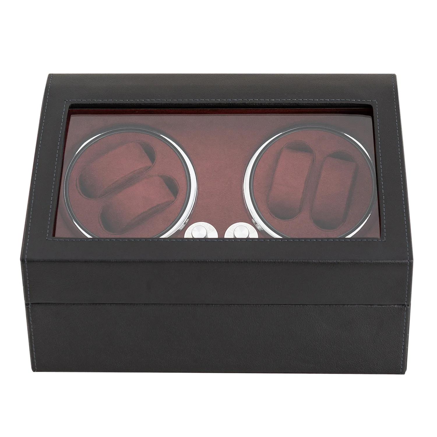 

Watch Display Case Automatic Watch Shaker 4 Position Shaker 6 Extra Watch Storage LED Illumination Watch Storage Organizer Box