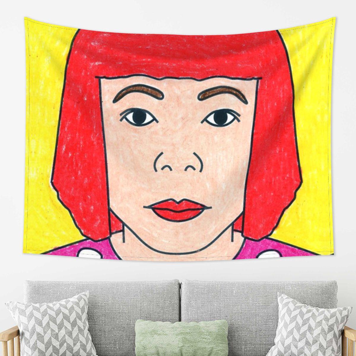 

Yayoi Kusama Abstract Painting Tapestry Wall Hanging Aesthetic Home Decor Tapestries for Dorm Room 74x94cm(29x37in)