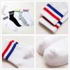 Fashion Fresh Women Men Striped Sport Socks Medium Tube Socks Two Bars Socks Korean
