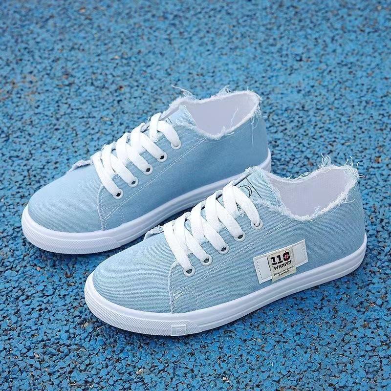 Canvas shoes children's autumn 2024 new women's shoes spring white shoes student sports flat shoes board shoes