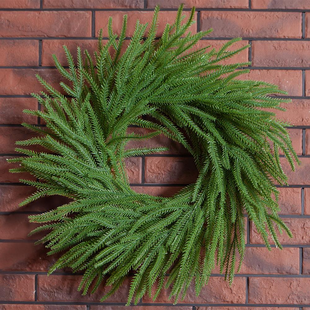 

Имитация Норфолк Мягкий клей на ощупь Венок из сосновых иголок Рождественский венок Рождественское украшение Дверное подвесное кольцо из лозы 40cm