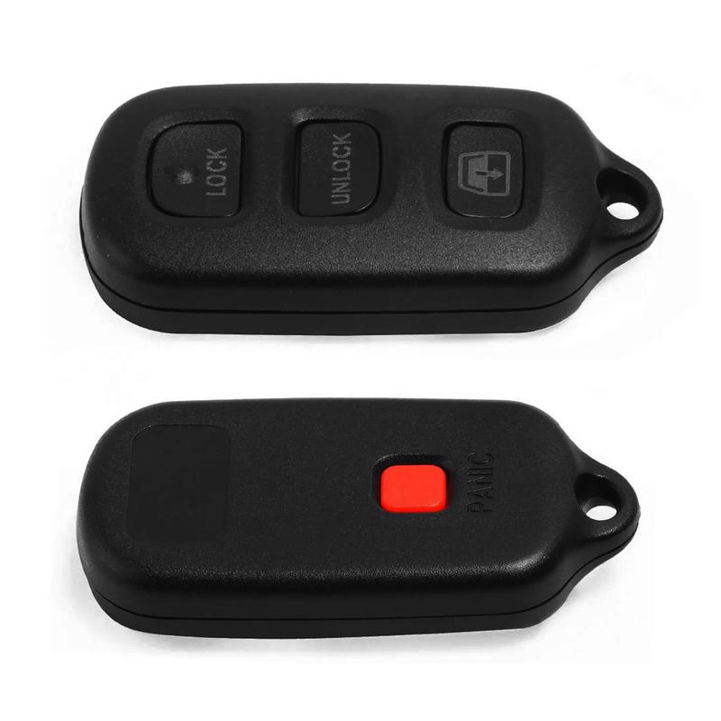 3+1 Buttons Black ABS Remote Key Fob Shell Case Fit for Toyota 4Runner 2002-2009