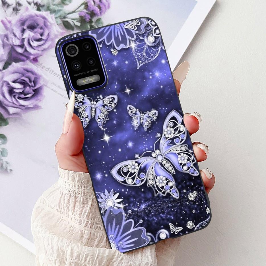For LG K52 K62 2020 Case LM-K520 LM-K525 Stylish Love Heart Painted Cover Soft TPU Phone Case For LG K62 K 52 LGK52 LGK62 Fundas