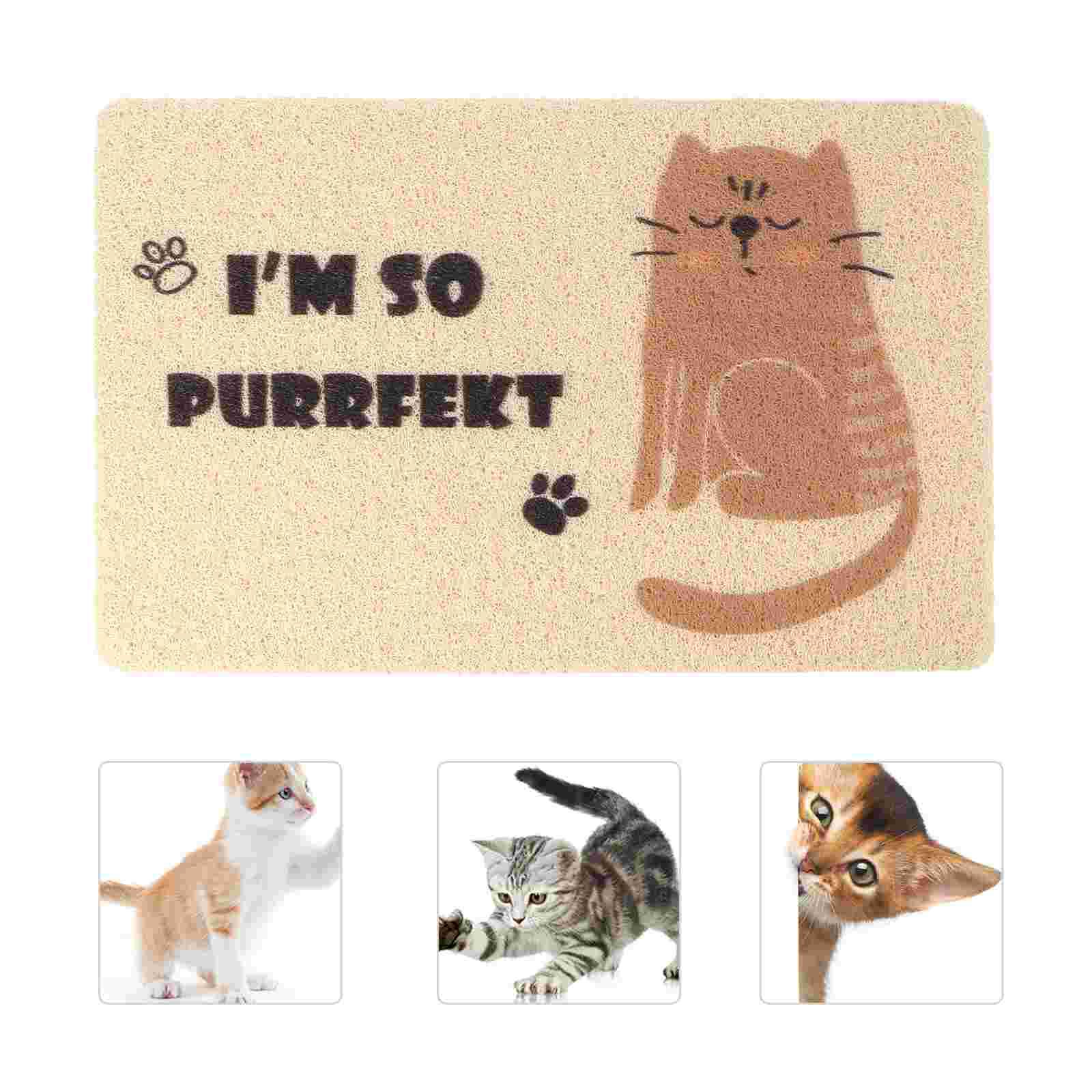 

Коврик-наполнитель для кошек, не оставляющий следов, водонепроницаемый, бежевый, для кормления собак шоколадный